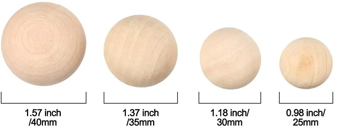 Amazon.co.jp: 単一の大きな木製半球 45-80mm、彫刻とモデリング用の未